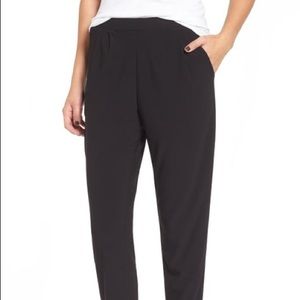 Leith black silk pants